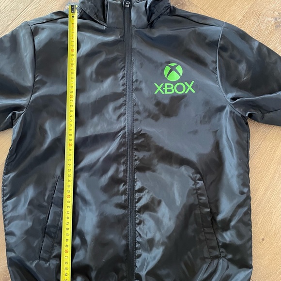 H&M XBOX windbreaker jacket, size boys 10-12y, logo, black and green - Picture 6 of 9